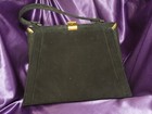 Vintage Black Velvet Lewis Clasp Clutch Purse with Coin Purse