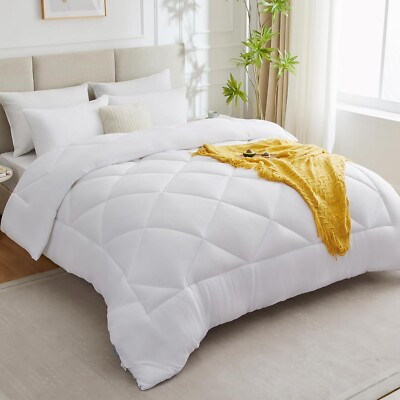 CozyLux Winterdecke 200x200 cm, 450 gsm, Weiß
