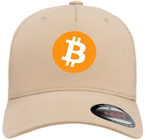 Bitcoin Logo Crypto Symbol Hat Flexfit Baseball Cap Printed Emblem S/M & L/XL - Picture 4 of 15