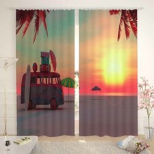 Train One-sided Emotion 3D Curtain Blockout Photo Printing Curtains Drape Fabric