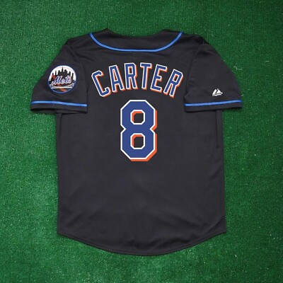 Gary Carter New York Mets Men's Alternate Black Jersey w/ Team Patch