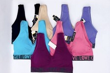 Lot 3/6 Wireless Sports Bras Yoga Active Wear GYM REMOVABLE PADS Comfy Bra 350P