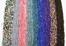LOTS 3MM MULTI-COLOR NATURAL GEMSTONE FACETED ROUND LOOSE BEADS STRAND 15"