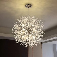 Modern Crystal Fixture Pendant Light Firework Dandelion Sputnik Chandelier 12 LT