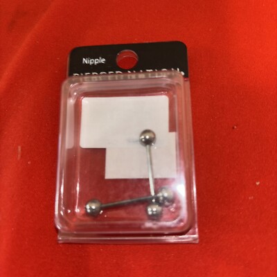 Pierced Nation 14G Nipple - Silver Toned 2 Pack