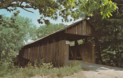 Kentucky Covered Bridge Little Sandy River Oldtown Kentucky Postcard T305