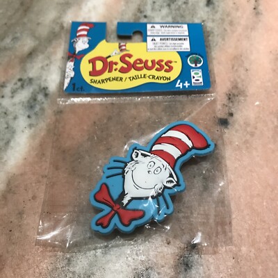 Dr. Seuss Pencil Sharpener Cat In The Hat School Supplies Artist Writer