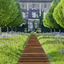 Wooden Garden Pathway Weather-Resistant & Non-Slip Patio Path Walkway Outdoor 