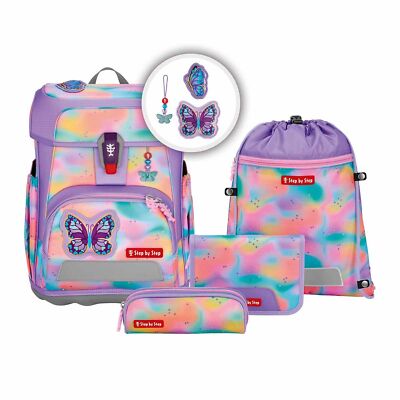 Step by Step CLOUD FLASH Schulranzen-Set Butterfly Luna 5-tlg.
