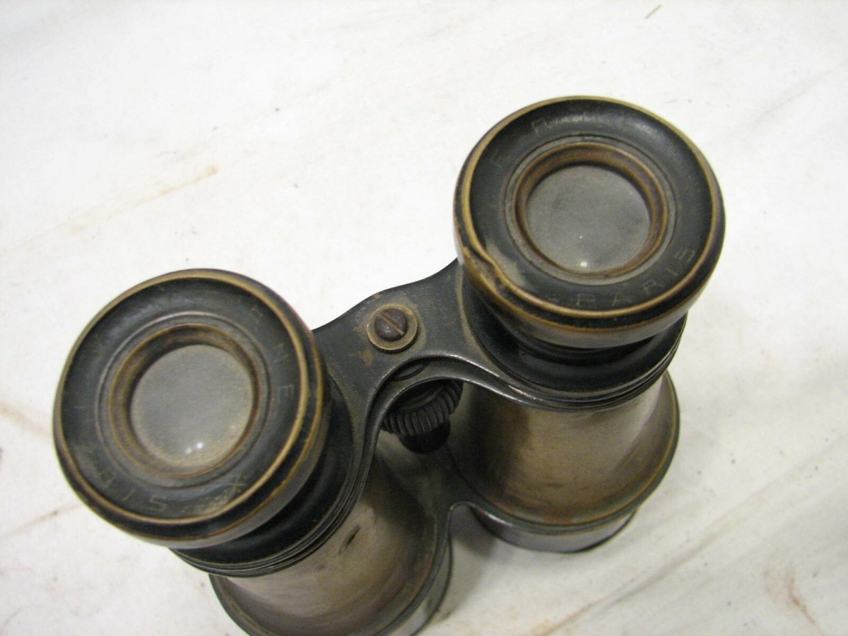 Pr Early Army Navy Signal Service Military Binoculars Verne Paris