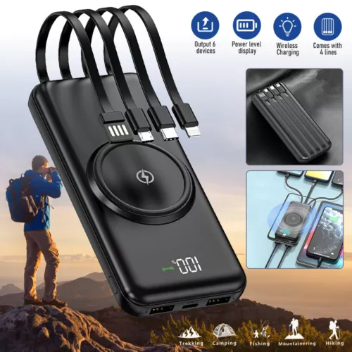 Magnetic 30000mAh Power Bank Dual USB Charging Portable Charger External Battery - Picture 18 of 24