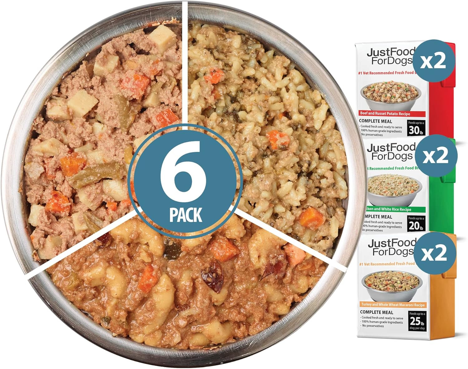 Variety Pack, Complete Meal Or Dog Food Topper, Beef,