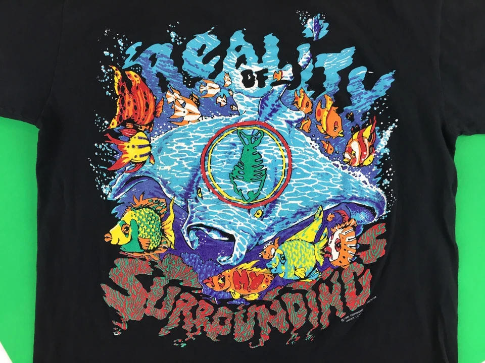 vintage 1991 FISHBONE REALITY OF MY SURROUNDINGS T SHIRT ROCK SKA BROCKUM 90s - Image 2 of 4