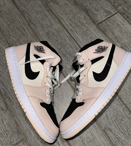 Size 11 - Jordan 1 Mid Barely Orange Needs  Shoe Lace's