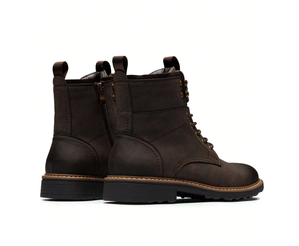 Botas Botines Calzado Zapatos de Vestir Formales Para Hombres Tacon Bajo Marrón Foto 2 de 4