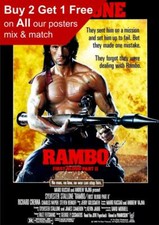 Rambo First Blood Part 2 1985 Movie Poster A5 A4 A3 A2 A1