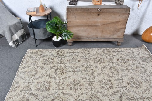 Oushak Rugs, 3.9x7.1 ft Area Rug, Turkish Rugs, Vintage Rugs, Kitchen Rugs - Picture 2 of 6