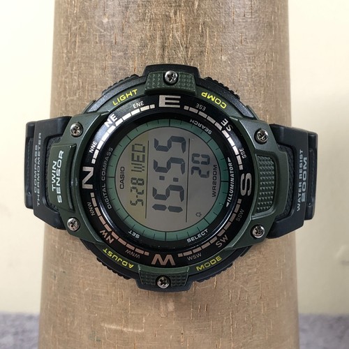 Casio Hombre SGW-100 Doble Sensor Multifunción Goma Cuarzo Digital 45mm Reloj 8" - Imagen 2 de 13