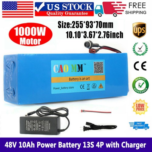 48V 10Ah Lithium Li-ion Battery Pack 