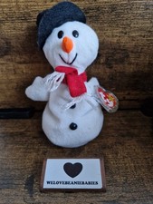 Ty Beanie Baby Snowball Snowman Retired with Tags Soft Plush Toy Christmas