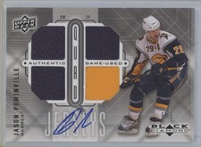 2009-10 Upper Deck Black Diamond Jerseys Quad Jason Pominville Buffalo Sabres