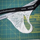 Wicked Weasel 665 Thong White Medium String Back Lace w/ Thick Black Waist Band — photo 9