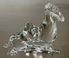 Murano Licio Zanetti Art Glass Camel Sculpture Figurine Signed, Italy Very Clear