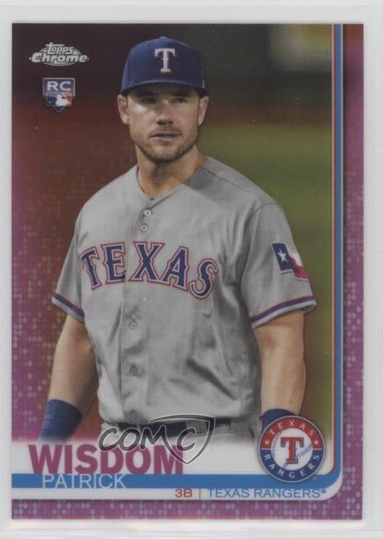 2019 Topps Chrome Pink Refractor Patrick Wisdom #146 Rookie RC 09wc