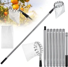 Telescoping Fruit Picker Pole with Basket