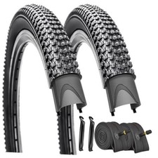 2 Pack Bike Tires 14"/16"/18"/20"/26"x2.125" 20x2.125-2 Tires 2 Tubes 2 Levers