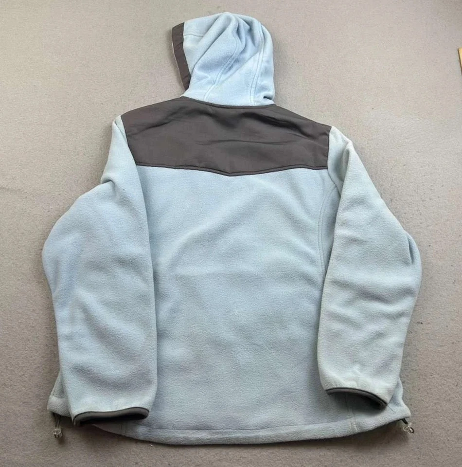 Free Country Hoodie Womens XL Gray Blue Fleece Full Zip Hooded Sweatshirt - Image 4 of 4