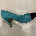 White House Black Market Samantha Womens Heels Sz7M Emerald Green Black Pump.EUC — photo 6