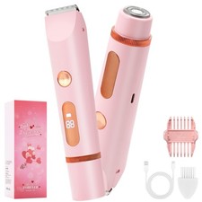 2 in 1 Women Electric Shaver Dual Head Bikini Trimmer for Women IPX7 Waterpro...