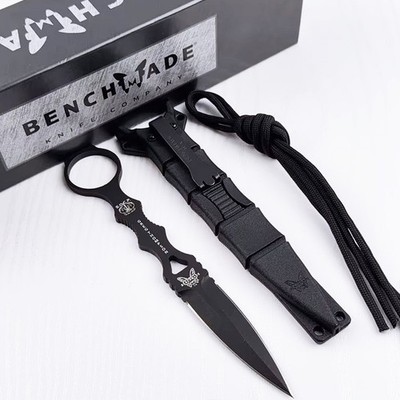 Benchmade 176BK SOCP Dagger Black Sheath Fixed 440C Stainless Steel Black Knife