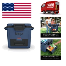 FrostVault 30qt Hard Cooler with Dry Zone, Integrated Fridge-Temp Dry Storage...