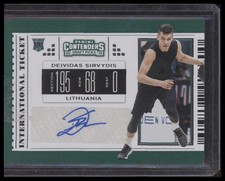 2019 Panini Contenders Draft Picks #5 Deividas Sirvydis International Ticket
