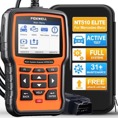 Foxwell NT510 Elite For Benz Bidirectional OBD2 Scanner with Oil Reset