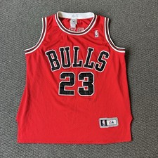 Chicago Bulls Michael Jordan Majestic Jersey #23 Size M-L Men’s Thread Missing*