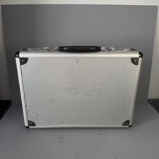 Vintage Briefcase Hard Shell Aluminum Attache Used Silver Combo Locks