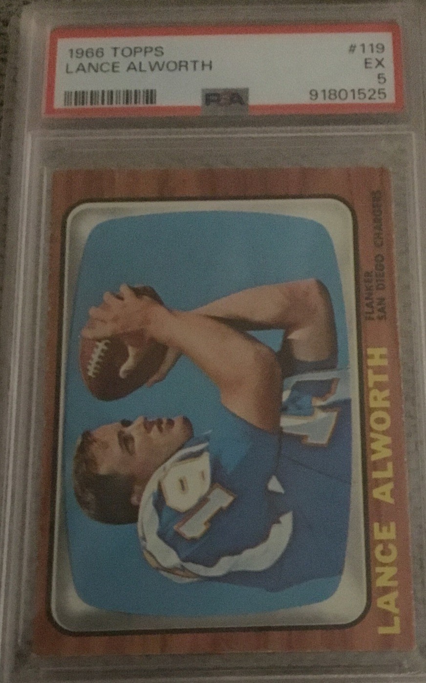 1966 Topps Lance Alworth #119 PSA 5 HOF San Diego Chargers