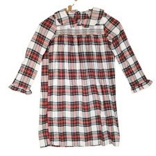 Petite Plume Nightgown Girl's 8 Multicolor Plaid Smocked Preppy Classic Holiday