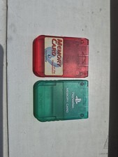 Playstation 1 Memory Card  Red And Green 