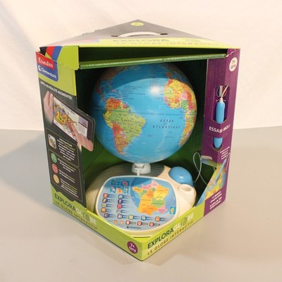 Clementoni - Exploraglobe - Interaktiver Globus - Lernspiel - 500 Fragen - 3 Sch