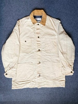 Vintage Sears Roebucks White Blanket Lined Chore Barn Jacket LARGE TALL