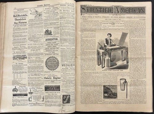 1869 SCIENTIFIC AMERICAN MAGAZINES in BOUND VOL. 51 ISSUES - GREAT ILLUSTRATIONS - Picture 9 of 23