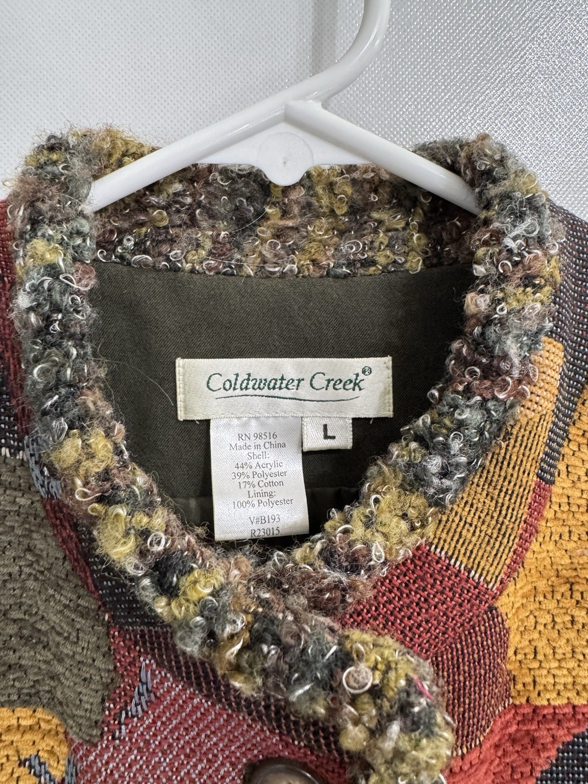 Coldwater Creek Large Patchwork Tapestry Vest Sle… - image 2