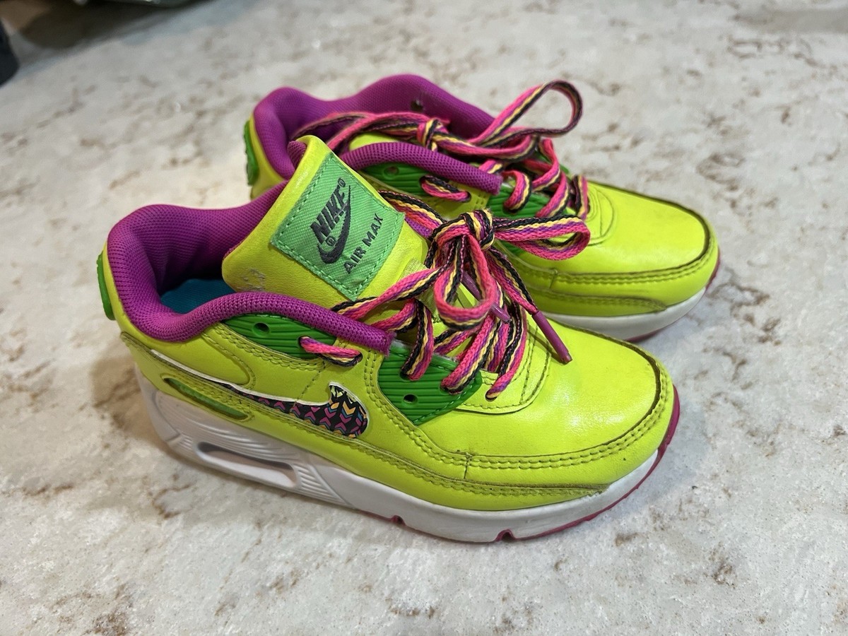 Nike Air Max Shoes Neon Green/Pink CHILDREN SIZE 11C CW5797-700 Sporty BB