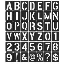 42 Pieces Reusable Letter Stencils, 4Inch Numbers Craft Stencils, Letter Pain...