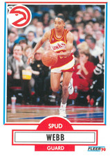 Spud Webb 1990-91 Fleer #5 Atlanta Hawks Basketball
