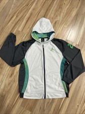 Jordan full-zip Hooded track jacket Youth Boys Size Xl 13-15 Yrs White Gray